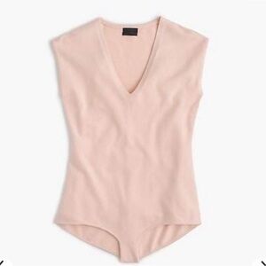 NWT J.CREW PINK PEACH CAP SLEEVE CASHMERE BODYSUIT SIZE XL